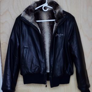 Sean John Leather Fur Reversible Jacket | Women